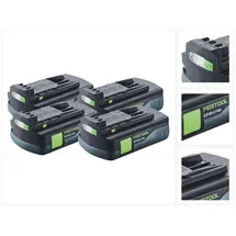 Festool Akku Set 4x BP 18 Li 3,0 Ah 18,0 V