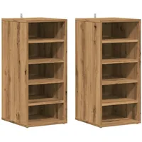 VidaXL Schuhschränke 2 Stk. Artisan-Eiche 32x35x70 cm Holzwerkstoff