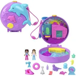 MATTEL HWN96 Polly Pocket Delfin retten und Spielen Schatulle