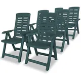 vidaXL Gartenstuhl 64,5 x 93,5 x 28,5 cm grün 6 St.