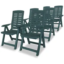 vidaXL Gartenstuhl 64,5 x 93,5 x 28,5 cm grün 6 St.