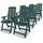 vidaXL Gartenstuhl 64,5 x 93,5 x 28,5 cm grün 6 St.