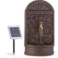 Blumfeldt Blumquell Solarbrunnen led 5 m Kabel Kunststein Solarpanel Rost