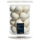 Christmas Decorations 20 Christbaumkugeln Glas 6cm Ivory elfenbein