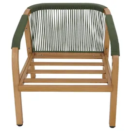 MCW MCW-P82 Aluminium Lounge-Set Holz-Optik olivgrün