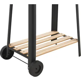 casa.pro Holzkohlegrill Ari 78 x 86 x 30 cm Schwarz/Holz