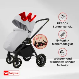 Babylux Kinderwagen Silber