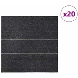 vidaXL Teppichfliese Dunkelgrau mit Streifen 50 x 50 cm 20 pcs