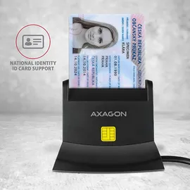 AXAGON CRE-SM2 USB 2.0, 1,3 m, Schwarz, 91 g