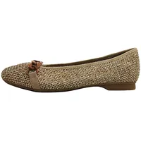 Jana Damen Ballerinas mit Zierschnalle Vegan, Beige (Natural), 40