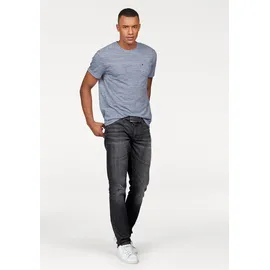 Bruno Banani T-Shirt BRUNO BANANI, Herren, Gr. 3XL (64/66), blau (blau, meliert), Single Jersey, Obermaterial: 60% Baumwolle, 40% Polyester, meliert, slim fit, Rundhals, Shirts T-Shirt, Kurzarm, Slim Fit, unifarben, Rundhalsausschnitt, Topseller