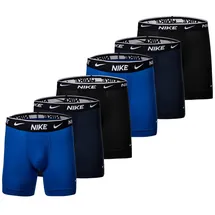 Nike Herren Boxer Shorts, 6er Pack - Boxers, Stretch, einfarbig Blau/Schwarz S