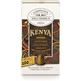 Caffè Corsini - Kenia 100 Nespresso Kompatible Kapseln, 100% Arabica Kaffee, Intensität 9/13, 10 Schachteln mit 10 Kapseln, 520g