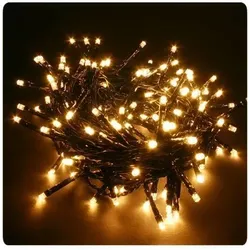 Tarrington House Standard-Lichterkette, PVC/ Kupferdraht, 20 m, 400 LED, 3.6 W, 8 Programme, Speicherfunktion, warmweiß