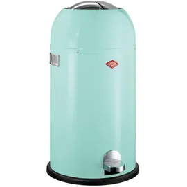 Wesco Kickmaster mint grün pulverbeschichtetes Stahlblech, eingebauter Dämpfer, 33 Liter Volumen, großer Einwurf