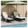 vidaXL Sonnenliege Set 3-teilig 200 x 65 x 30 cm Schwarz und Creme