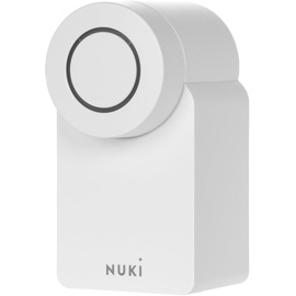 Nuki Smart Lock (4. Generation), smartes Türschloss Matter für schlüssellosen Zutritt ohne Umbau, elektronisches Türschloss macht das Smartphone zum Schlüssel, weiß