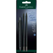 Faber-Castell Kugelschreiber-Set Urban schwarz, Schreibfarbe: blau, 1 Set