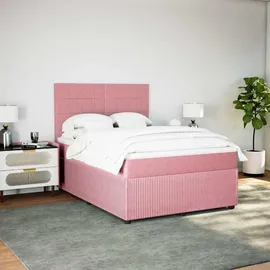 vidaXL Boxspringbett 140 x 200 cm Rosa