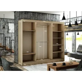 altdecor Schiebetürenschrank 250 x 215 x 61 cm Sonoma Eiche