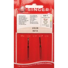 Singer 2 Original Universal Zwillingsnadeln Nähmaschine Nadeln 2028 Stärke 90/14