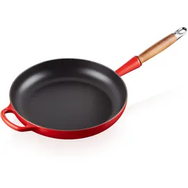 Le Creuset Signature Sautépfanne 28 cm kirschrot mit Holzgriff
