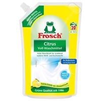 Frosch Citrus Voll-Waschmittel, für Weiß- und Kochwäsche - für strahlend weiße und zitronenfrisch duftende Wäsche, 1,8 l, (1 x 20 WL)