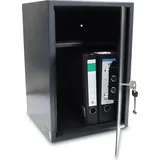 BITUXX Tresor Möbeltresor Safe Aktentresor Sicherheitstresor Abschließbar mit Schlüssel für Büro und Daheim 35 x 36 x 52cm Dunkelgrau