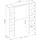 vente-unique Kleiderschrank Kleiderschranksystem - B. 164/234 cm - Eichefarben & Anthrazit - DORIAN