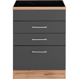 kochstation Kochfeldumbauschrank KS-Colmar 60 x 60 x 85 cm Grau