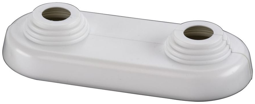Simplex Doppelrosette flach 10-22mm x Achsabstand 50mm Kunststoff weiß F44214