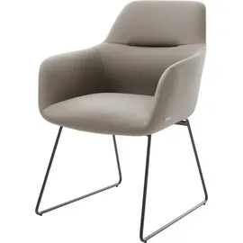 DeLife Polsterstuhl Pejo-Flex Kufengestell Schwarz Taschenfederkern