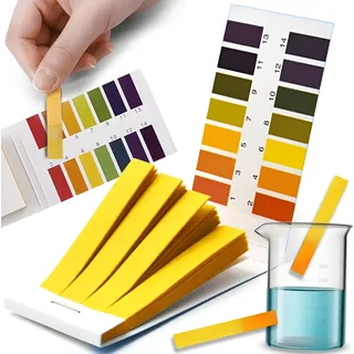 pH Teststreifen 80x Lackmus Testpapier Pool Teststreifen Teststäbchen für Chlor Brom Alkalinität Aquarien Urin PH Wert Tester Messbereich 0-14 R...