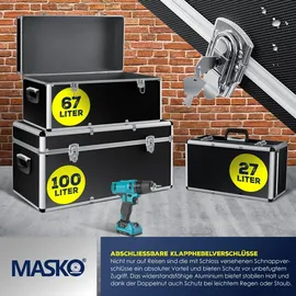 Masko Alubox Aluminium 194 l schwarz 3er SET