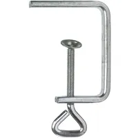 Pebaro 24/05 Laubsägezwinge vernickelt, Spannweite 50 mm, 13 x 5 mm Flachstahl, für Laubsägearbeiten, Basteln mit Holz