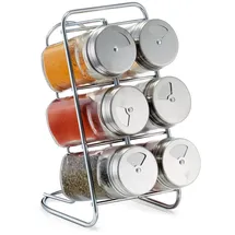 Zeller Gewürzregal 7-tlg. 9,3 x 15 x 18 cm Silber