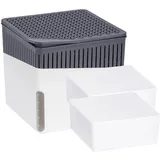 Wenko Raumentfeuchter Mod. Cube Set, Luftentfeuchter mit 2 x 1 kg Granulat-Block, 16,5 x 15,7 x 16,5 cm, Weiß