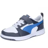 Puma Rebound V6 Lo AC+ PS Sneaker, White-Hyperlink Blue-Galactic Gray, 28 EU