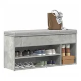 vidaXL Schuhbank 102 x 30,5 x 45 cm betongrau / grau