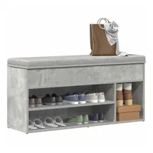 vidaXL Schuhbank 102 x 30,5 x 45 cm betongrau / grau