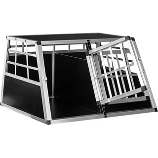 PETSTUFF Hundebox gerade Rückwand 90° - Größenwahl, Zwei Türen, Trennwand