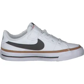 Nike Court Legacy Sneaker Jungen 102 white/black-desert ochre-gum light brown 34