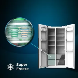 Cecotec Bolero CoolMarket SBS 430 Side-by-Side (430 l, 1763 mm hoch, Dark)