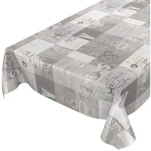 ANRO Tischdecke Wachstuch 2.0 140 x 180 cm Grau
