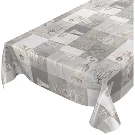 ANRO Tischdecke Wachstuch 2.0 140 x 180 cm Grau