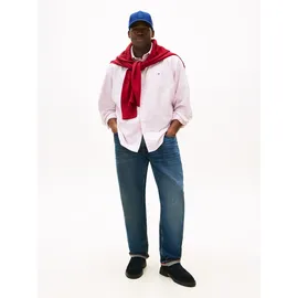 Tommy Hilfiger Big & Tall Langarmhemd gestreift Weiß 5XL