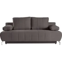 werk2 Schlafsofa »Troya«, 2-Sitzer Sofa und Schlafcouch mit Federkern & Bettkasten braun