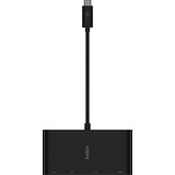 Belkin USB-C auf Gigabit-Ethern. HDMI/VGA/USB-A-Adapter, schwarz