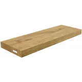 holz4home® holz4home Schwebendes Wandregal aus Eiche 60cm Ohne Baumkante Natur
