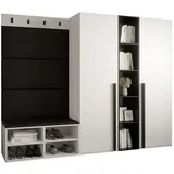 ABIKS MÖBEL Garderoben-Set MIRO Set 8, Garderobe mit gepolsterten Paneelen, Modern Design schwarz